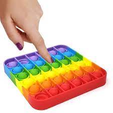 KAGU Fidget Pop It Square Mainan Edukasi Anak Rainbow Popit-4