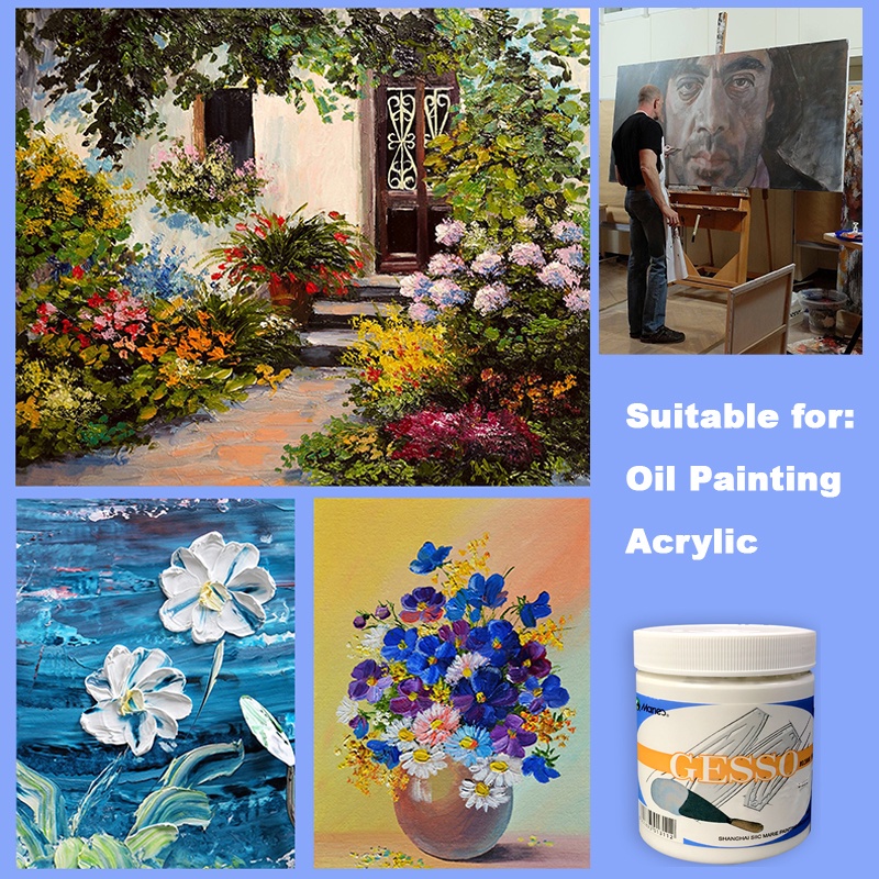 Cat Akrilik Maries Gesso 500ml Black &amp; White Perlengkapan Menggambar Terlaris By Bali Artemedia