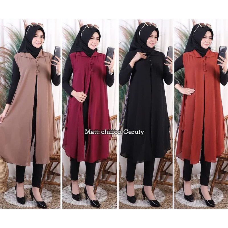 OUTER POLOS CERUTY KANCING BESAR/ CARDIGAN CERUTY