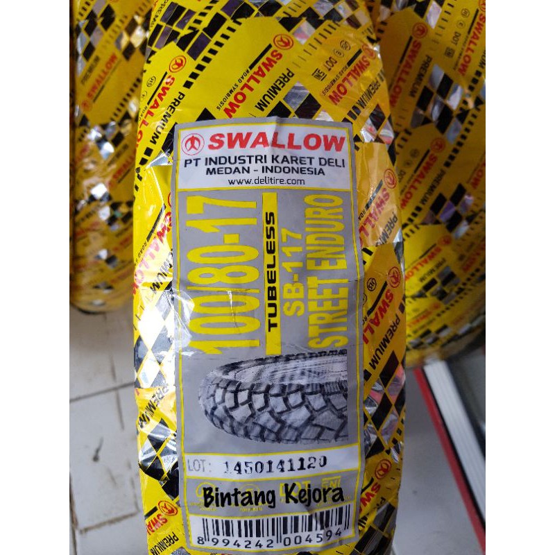 BAN LUAR SWALLOW TUBELESS 100 80 17 STREET ENDURO SEMI TRAIL