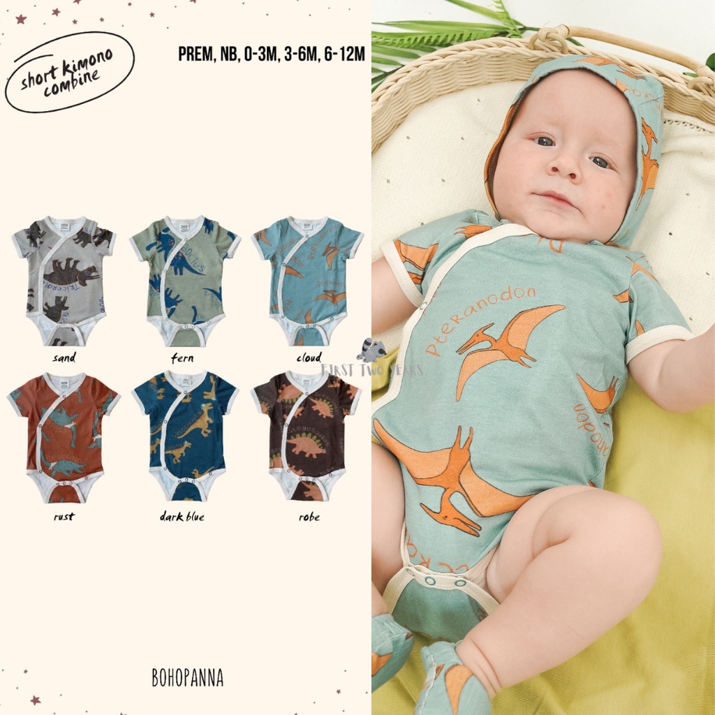 Bohopanna - Short Kimono Motif / Bodysuit Bayi