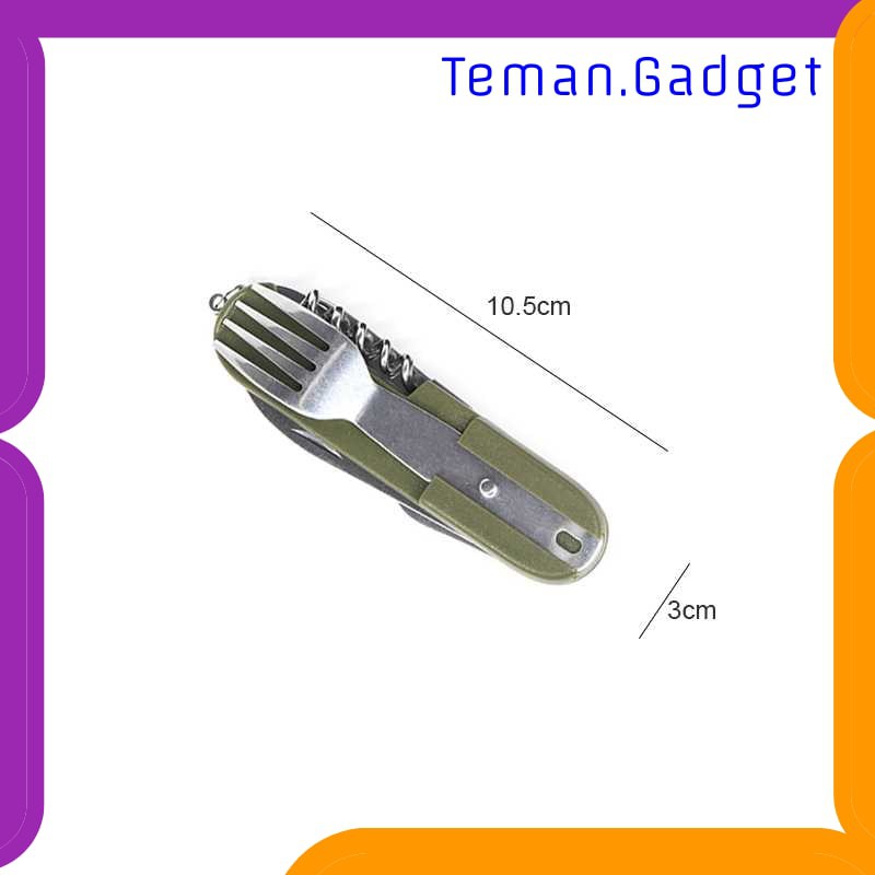 TG-DE458 EDCGEAR SENDOK GARPU PISAU TOOLS KNIFE EDC 7 IN 1 A010