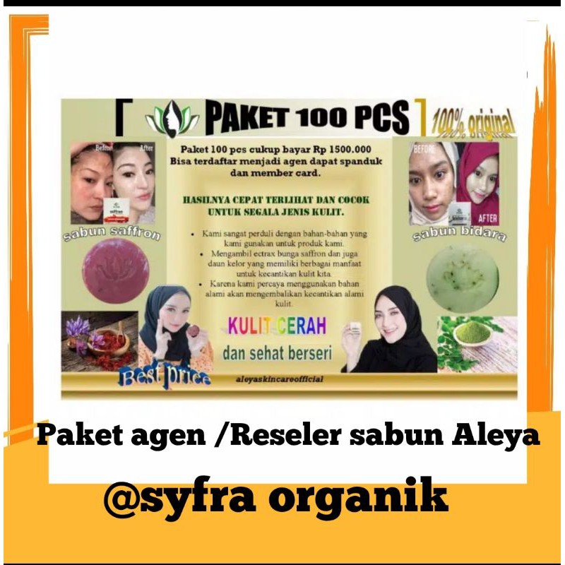 Paket reseler /agen sabun aleya bs campur dgn bidara