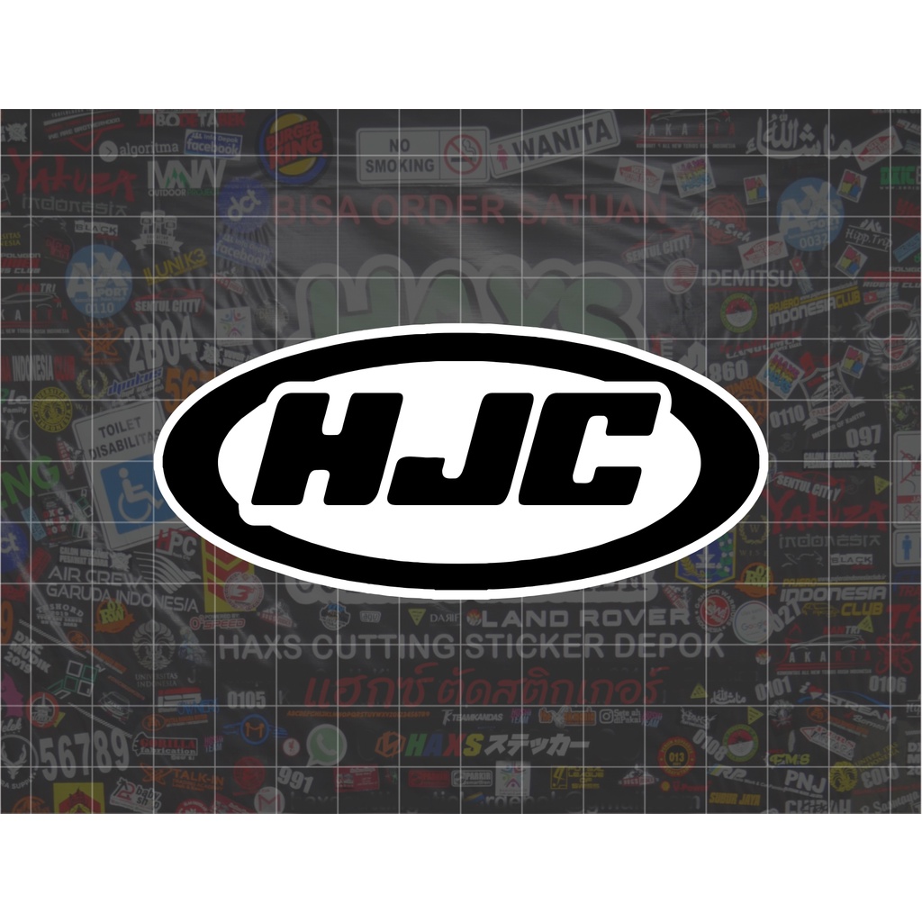 Cutting Sticker HJC Ukuran 10 Cm Untuk Helm