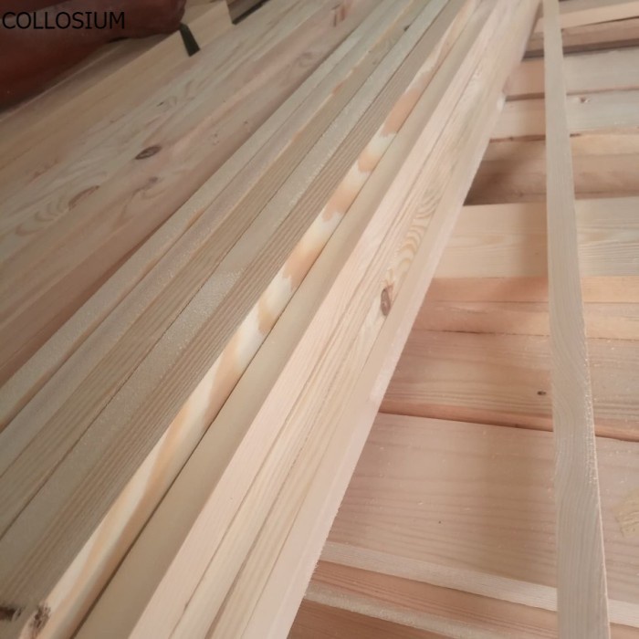Reng Kayu Pinus Ukuran 2x2x100 isi 10 Batang Good Quality Siap Pakai Bisa Custom Ukuran Sesuai Kebut