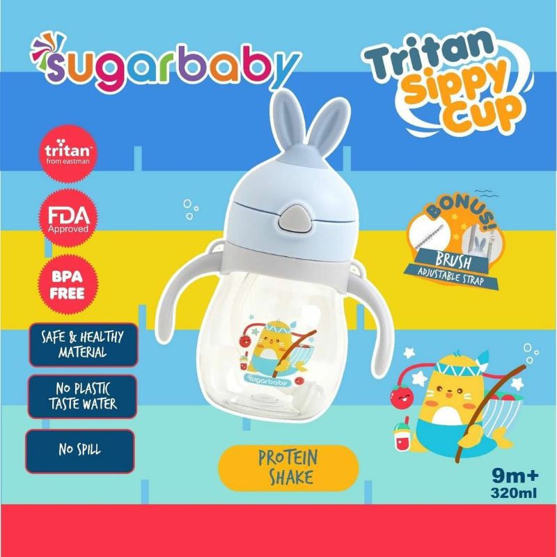 Sugar Baby Tritan Sippy Cup 240ml 270ml 320ml Botol Minum Sedotan Bayi