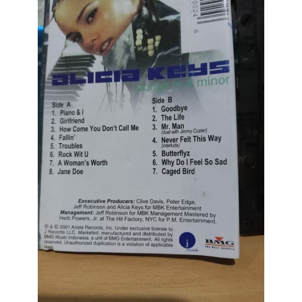 Kaset ALICIA KEYS - SONG 4 MINNOR