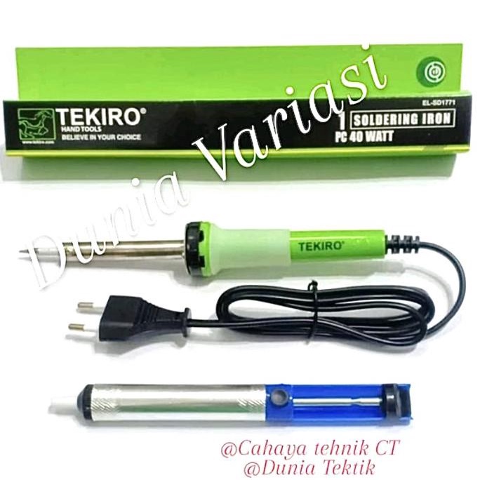 *#*#*#] Solder TEKIRO 40 Watt Soldering Iron Paket 2 pcs Solder Sedot Timah