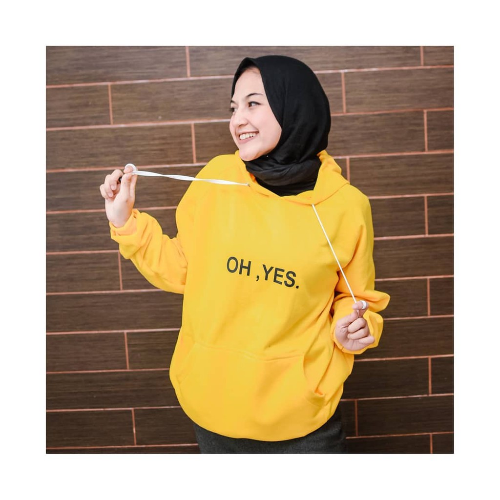 Oh Yes Hoodie || Sweater wanita || Sweater Hoodie murah #OYH