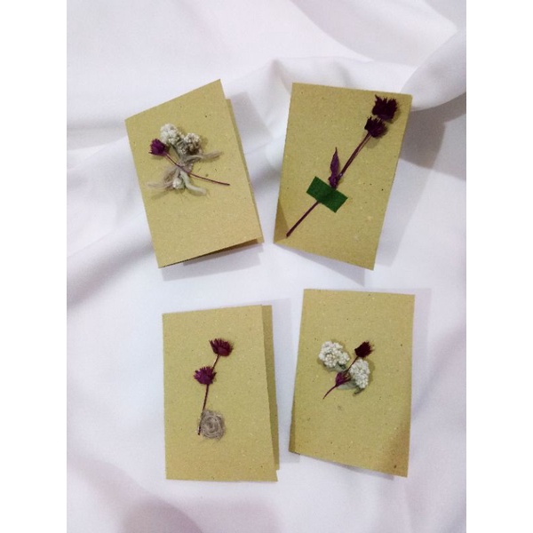 Blank Card Aesthetic - Kartu ucapan kosong aesthetic / Kartu Ucapan Bunga Kering