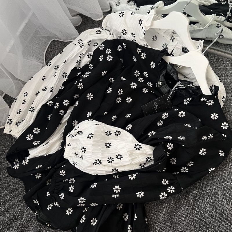 Alamanda Bytha Blouse, village crinkle blouse, karenina Flow Dress by Outfix