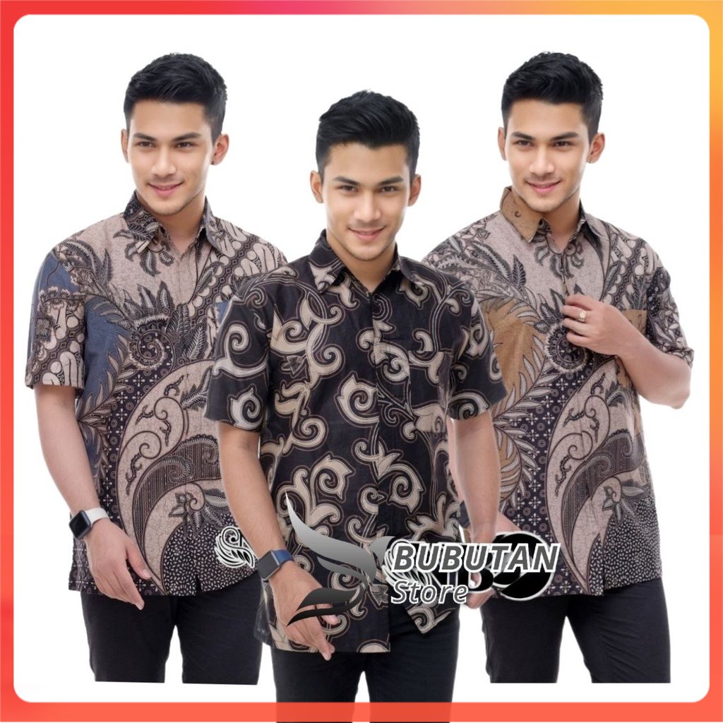 kemeja batik pria lengan pendek