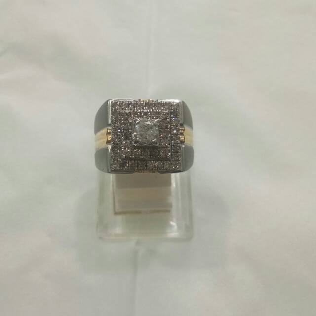 Cincin pria full berlian eropa ring perak ring size 19