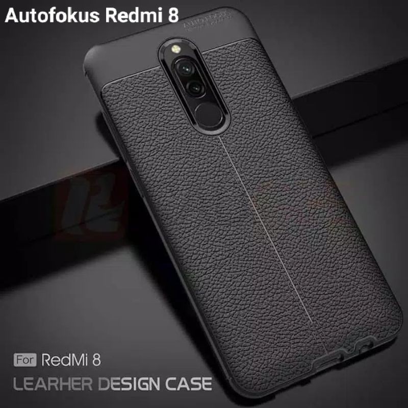 Redmi 8/Redmi 8A PRO Case Autofocus Leather Case Kulit Jeruk Black
