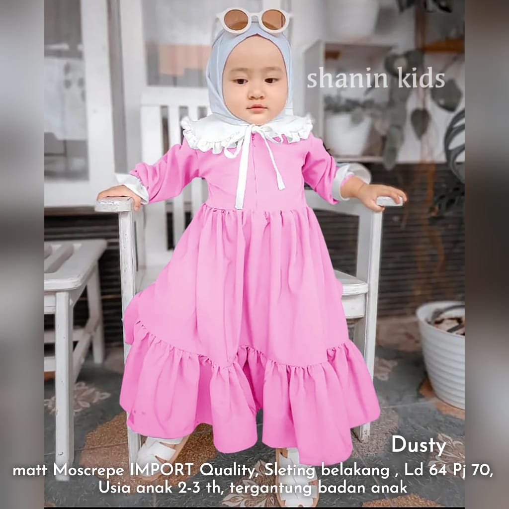 SHANIN MAXY KIDS/DRESS ANAK POLOS LUCU/DRESS ANAK KEKINIAN/DRESS BALITA KEKINIAN/DRESS TERBARU ANAK