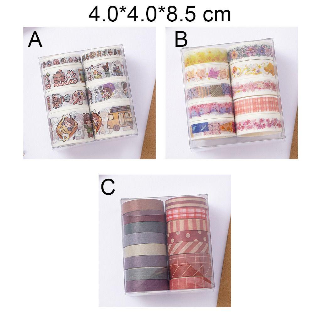 Preva8 /10/12Rolls/Set Washi Tape Lucu Segar Kualitas Tinggi Scrapbooking Gadis Hati Sedikit Segar Kreatif Alat Tulis DIY Bahan