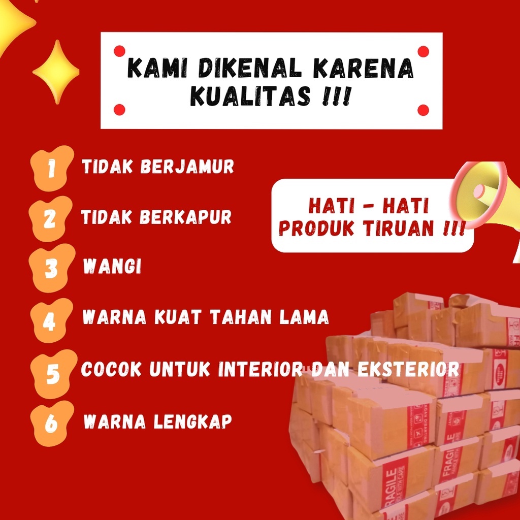 CAT TEMBOK KILOAN SUPER BERKUALITAS 1 KG 38 WARNA CAT DINDING KILOAN CAT KAMAR CAT KILOAN 1KG