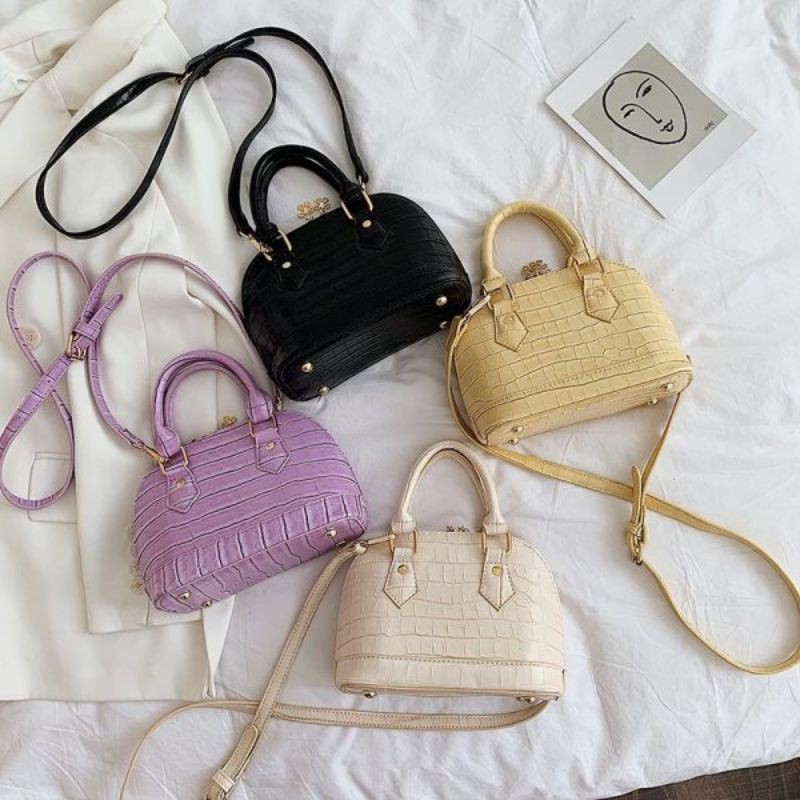 Sling Bag Handbag Import Premium Murah Fashion Tas Slempang Branded Original Kulit Croco LT 1214