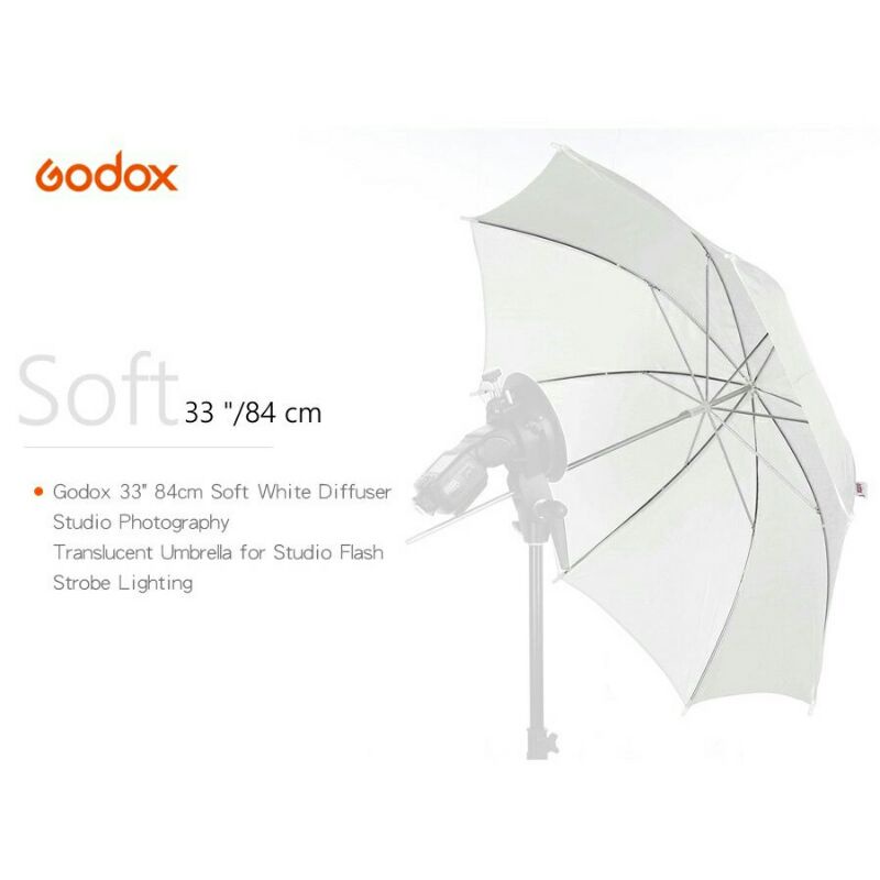 Godox Payung Studio Reflective Photogrphy Umbrella With Translucent 84 Cm - UB-008