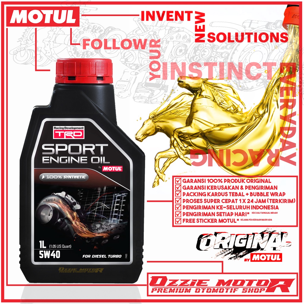 MOTUL TRD SPORT ENGINE OIL DIESEL 5W40 CF 1L OLI MOBIL IMPORT