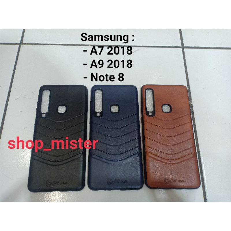 Case Softcase Silikon Leather Kulit Samsung A7 2018  A9 2018  Note 8