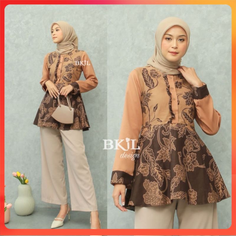 Atasan Batik Wanita PPBTK07 Modern Batik murah Casual Atasanbatik Wanitabatik / Atasanwanita...