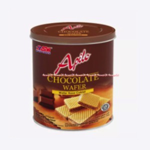 Asw Foods Apilo Wafer 2in1 350gr Chocolate Vanilla flavours Coklat Vanila Wafer Kemasan Kaleng Aswfood Asw Foods Apillo Appilo Apolo