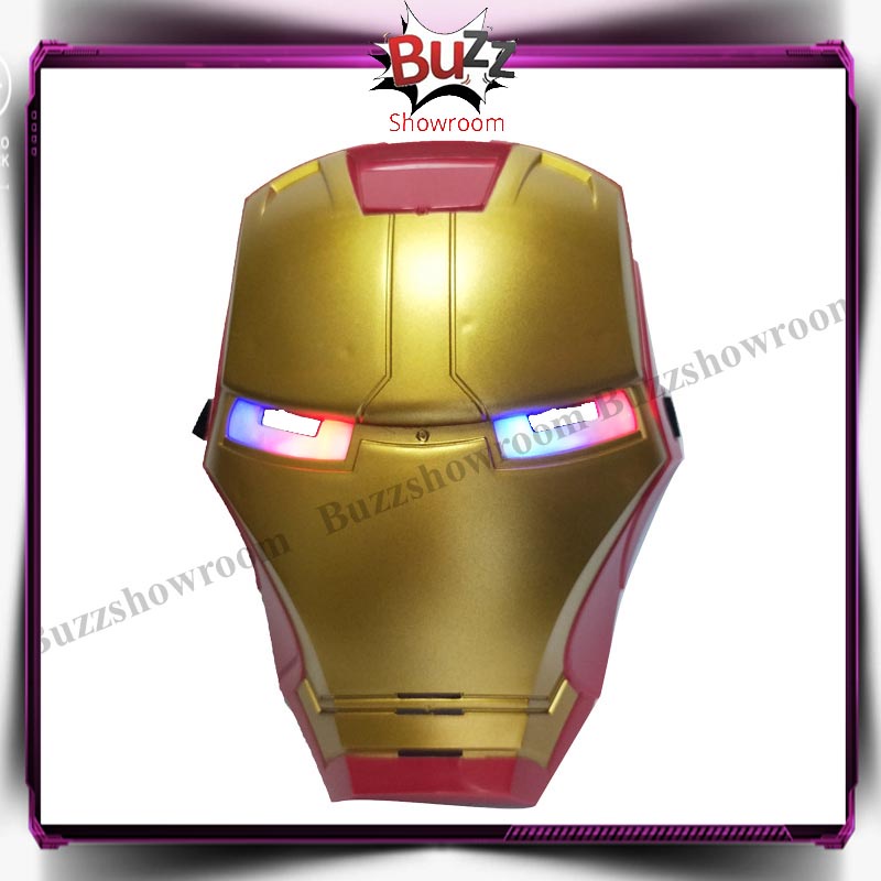 Topeng Anak Karakter Superhero Iron man LED Avengers Mainan