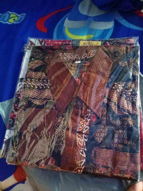 Asifa Batik Hrb026 Kenongo Kemeja Tosca Pendek Pekalongan Padi M L Xl Sogan Tulis Halus Kemeja Batik