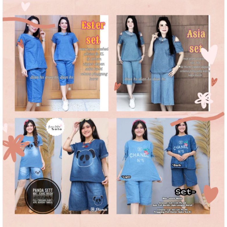 SETELAN JEANS WANITA MURAH | SETELAN DENIM WANITA KEKINIAN