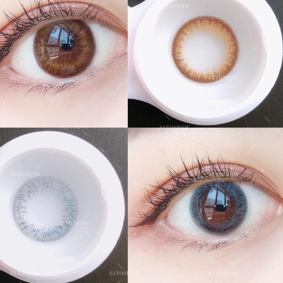 Bagus Dipakai.. ✔️100% ORI SAYOSHOW PHUNKY Sepasang Softlens Brown Minus 14 mm ( NORMAL S/D-8.00)  C
