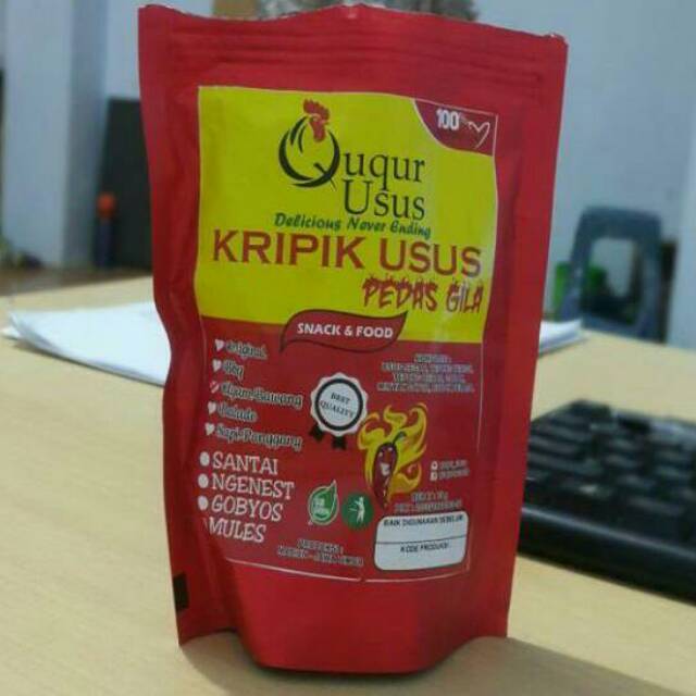 

Kripik usus pedes gila