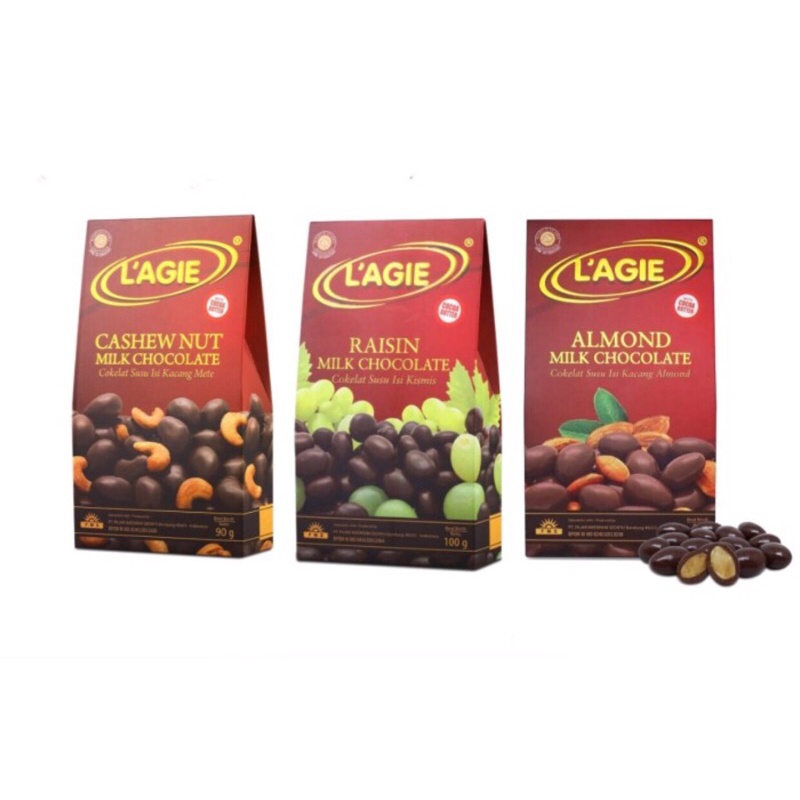 Lagie Cashew Nut Milk Chocolate Cokelat Susu isi Kacang Mete 90gr