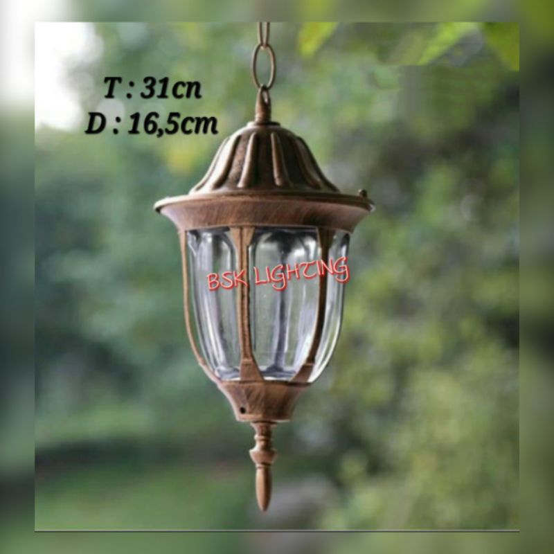 Lampu gantung taman/lampu gantung teras klasik/Lampu gantung outdoor modern klasik