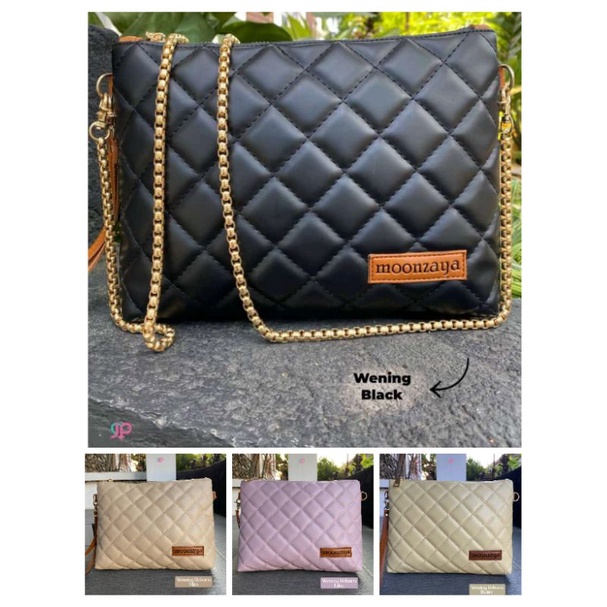 Moonzaya Clutch Wening reborn original Dilengkapi Tali Panjang
