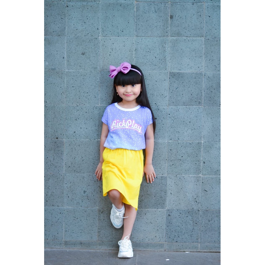 SETELAN ANAK PEREMPUAN ROK CELANA TIE DYE USIA 4-12 TAHUN