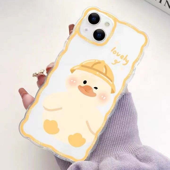 Soft Case Bahan TPU Desain Bebek Untuk Iphone 13 12 Mini 11 Pro X XR XS Max SE 2020 6 6S 7 8 Plus