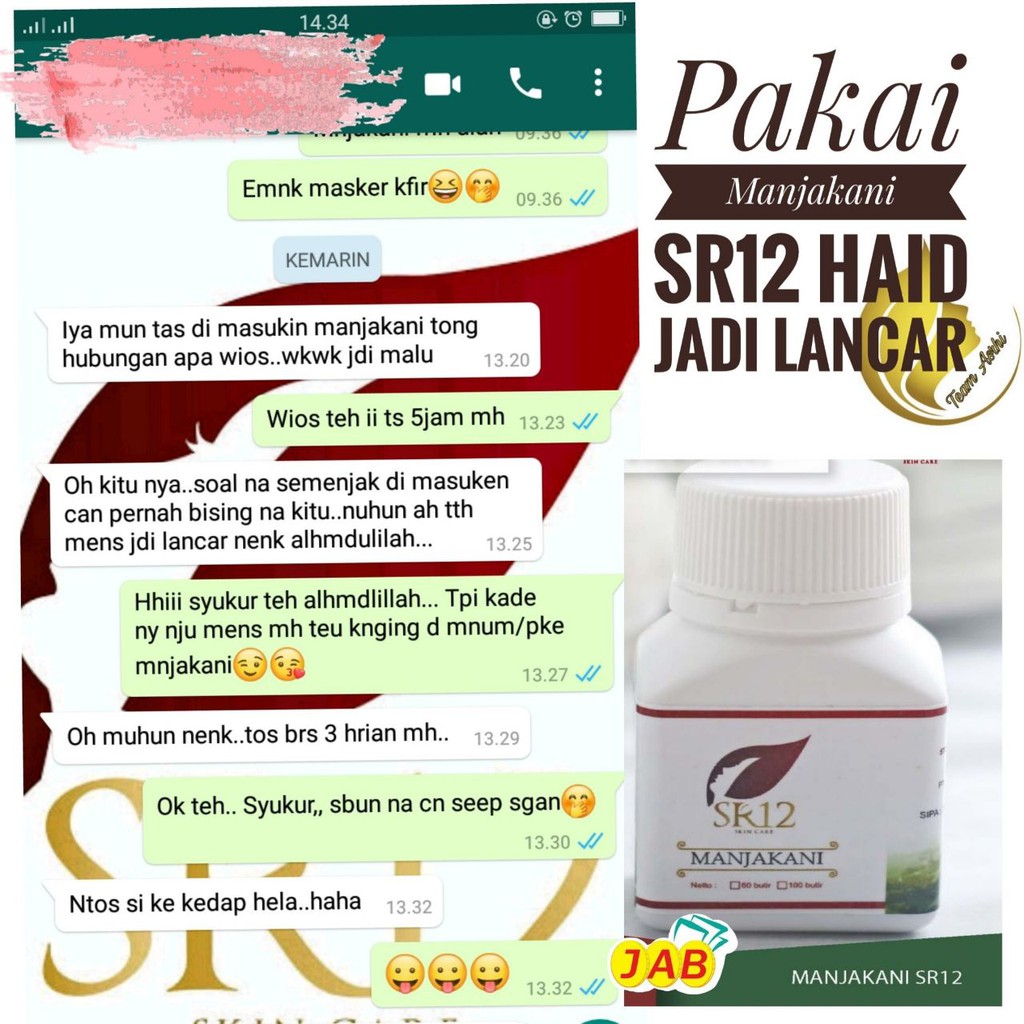 Aman Bpom Manjakani Sr12 Obat Jamu Pelancar Telat Haid Menstruasi Alami Paling Ampuh Di Apotik Indonesia