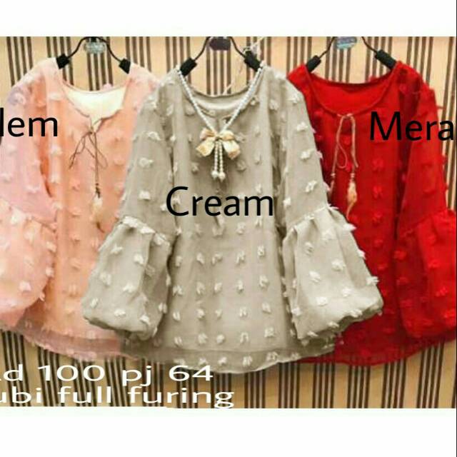 Blowy Rubiah Linen Fashion Wanita / Blouse Wanita