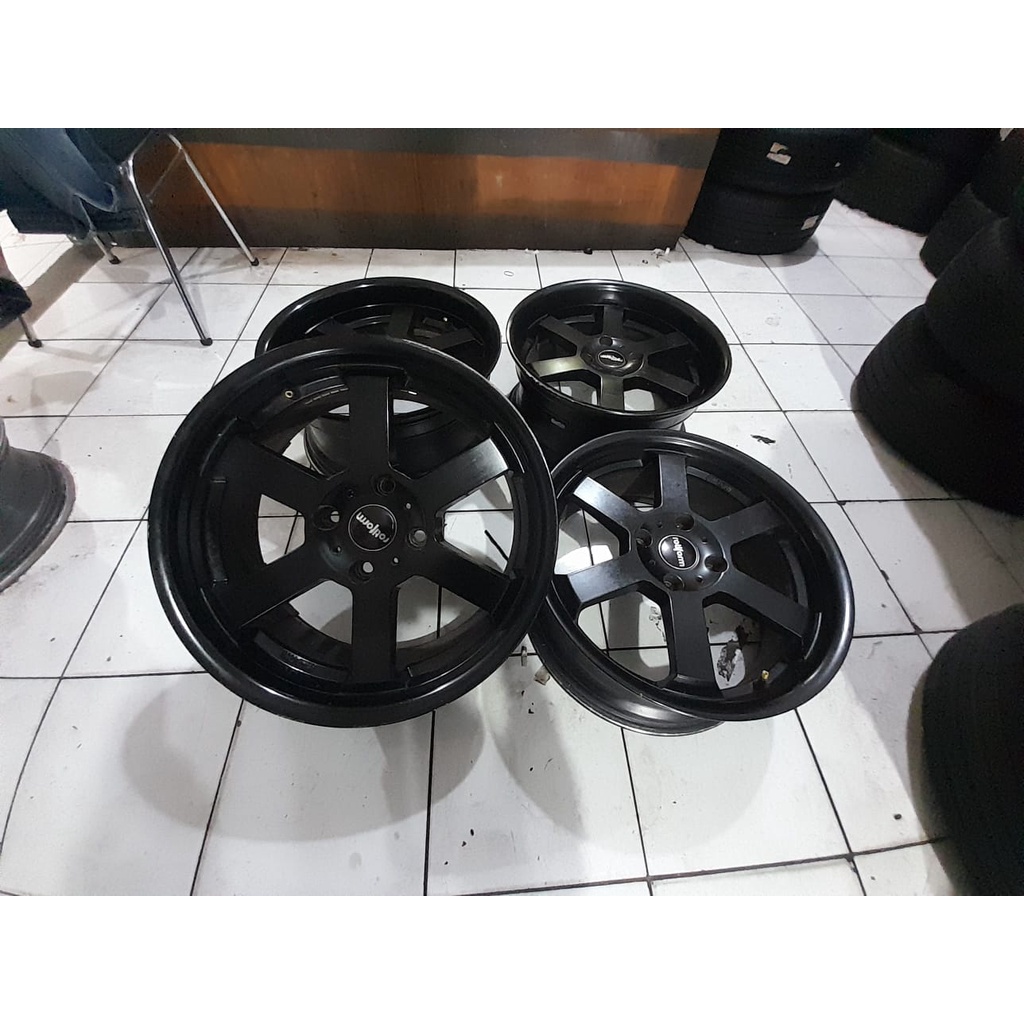 Pelek Bekas Murah Model TE37 Black Ring 17 Pcd 4x114,3