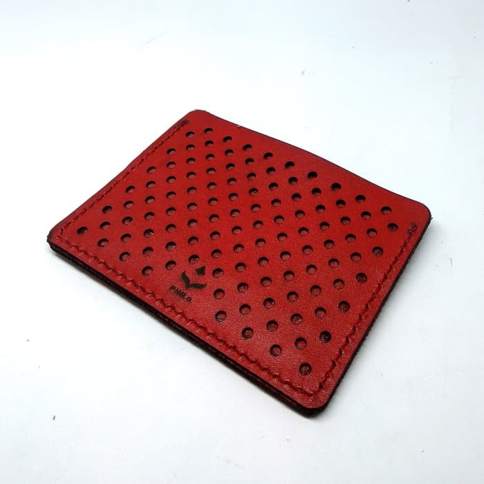 dompet kartu laser- card wallet - slim wallet warna merah PHWL303