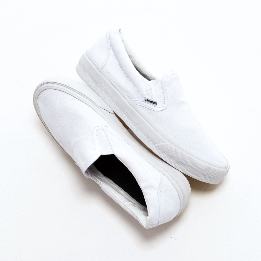 SEPATU TIMEBOMB VULCANIZED |  SLIP ON FULL WHITE