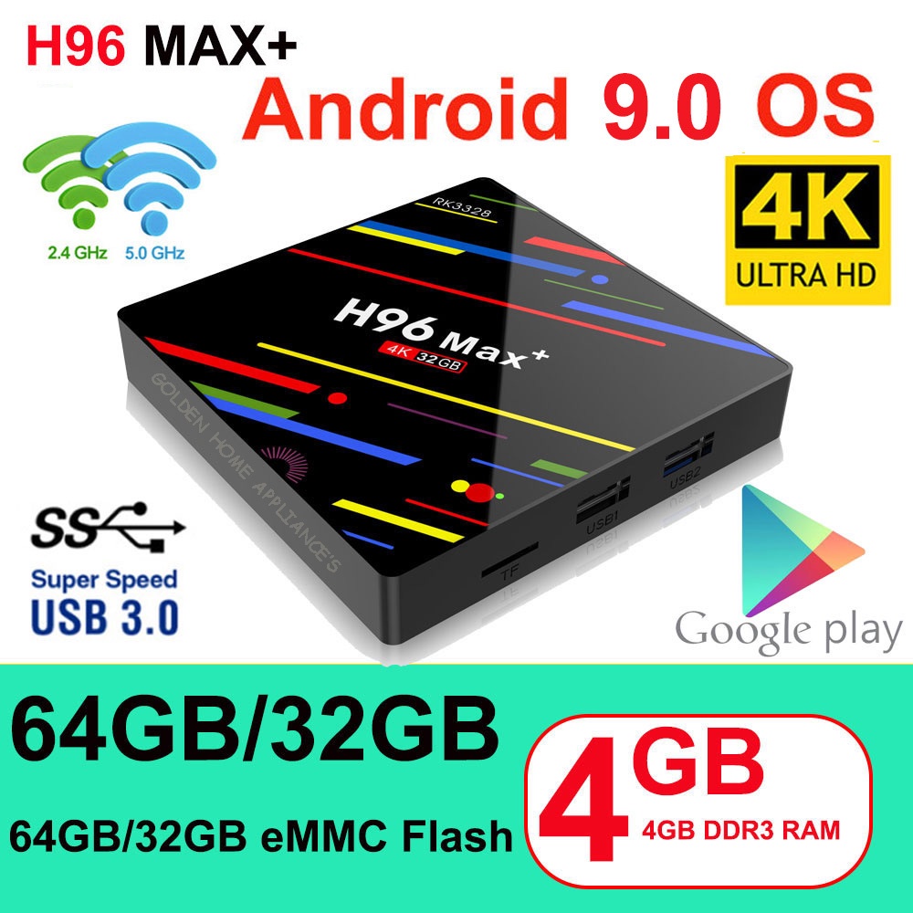 Tv Box H96 Max Plus RAM 4GB ROM 64GB Stb Android Cortex-A53