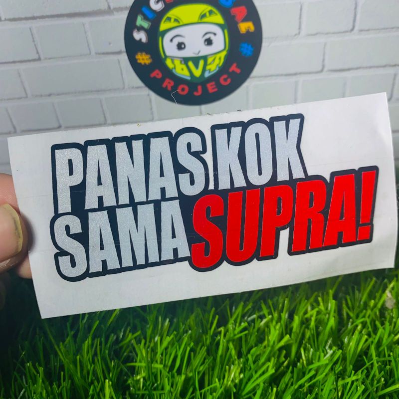 Stiker panas kok sama supra cuting stiker bukan print