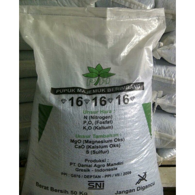 Pupuk NPK 161616 kemasan 1kg dan 50kg
