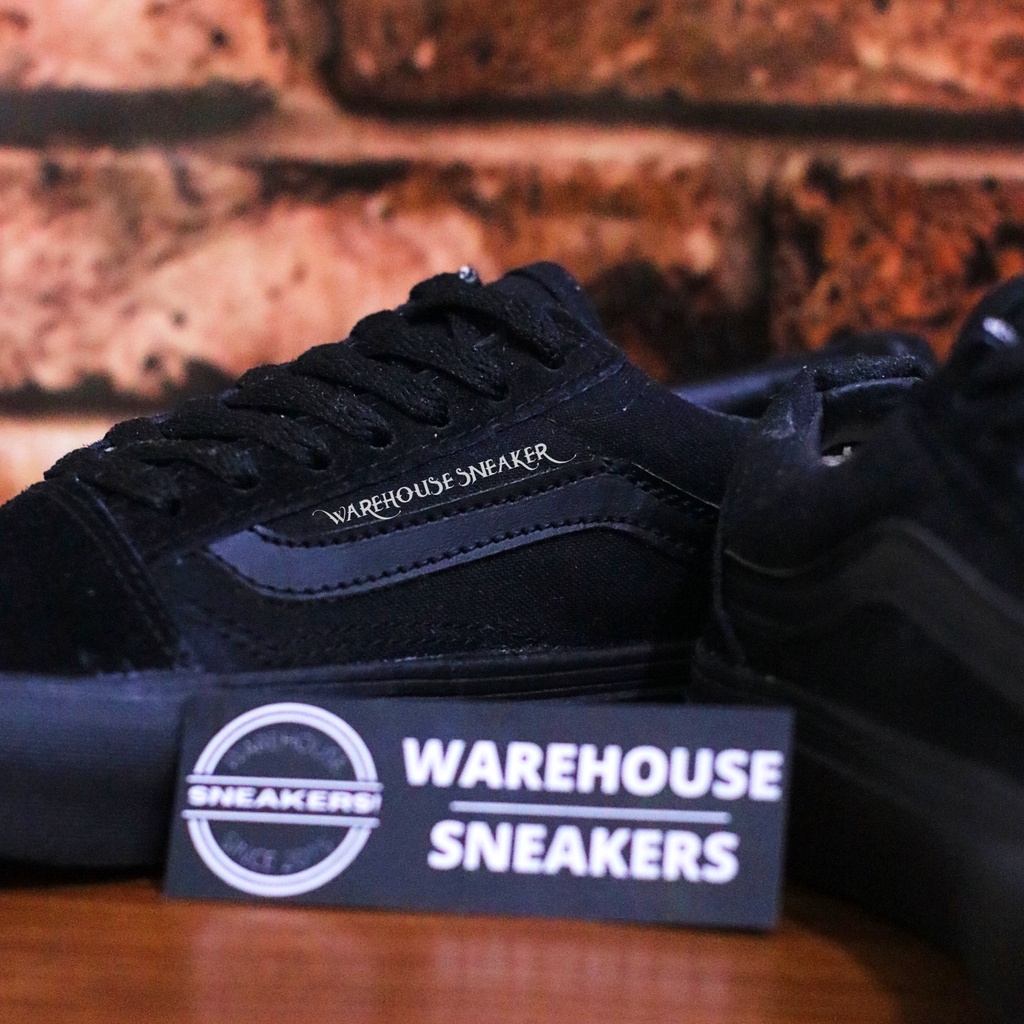 Sepatu Old Skool All Black Sepatu Sneakers OldSkool Old School Full Hitam