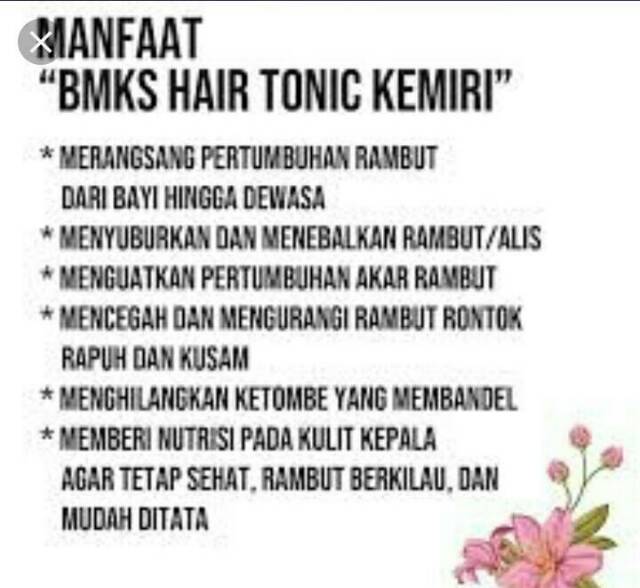 BMKS HAIR TONIC KEMIRI ORIGINAL MENUMBUHKAN &amp; MENYUBURKAN RAMBUT