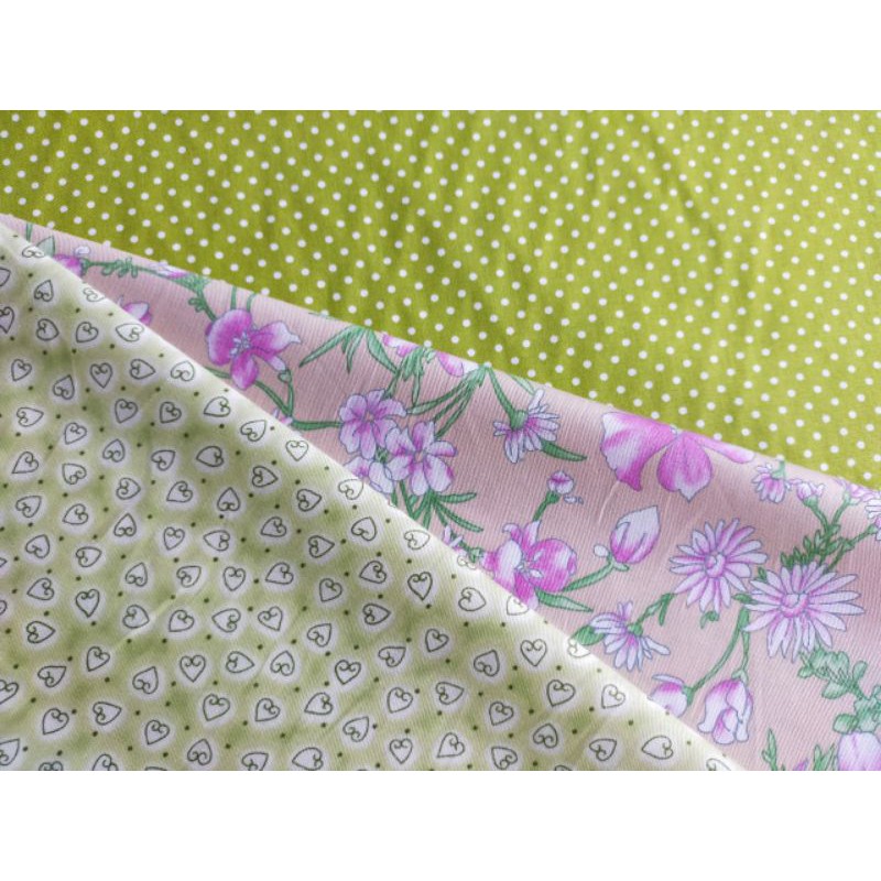 

3 lembar katun jepang ukuran @50cm x 150cm