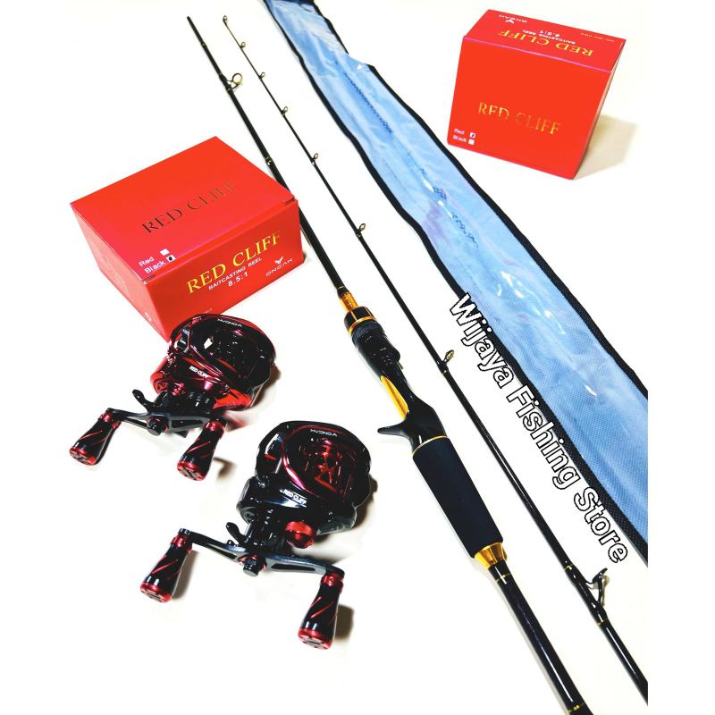 Set Pancing BC Casting Oncak Baltic 180 dan Reel BC Oncak Red Cliff BONUS PE