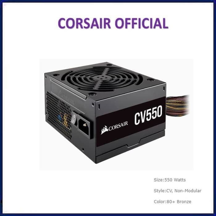 Corsair CV550 Power Supply 550 Watt 80 Plus Bronze Certified CV 550